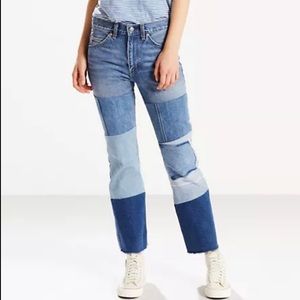 Levi’s 517 Orange Tab Patchwork Jeans